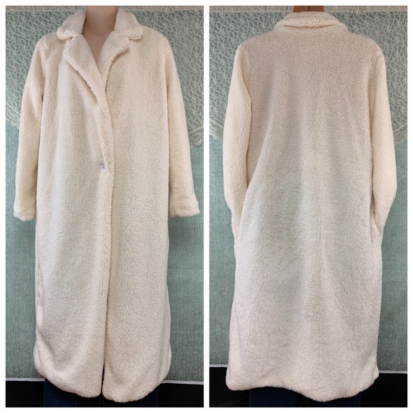 Jackets & Blazers - NEW Fully Lined Sherpa Full Length Teddy Duster M